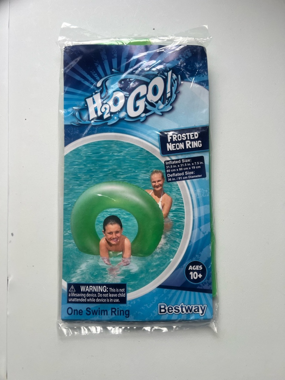 Bestway H2OGO! Frosted Neon Swim Ring, 31.5 in, Assorted